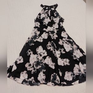 Floral Black Dress